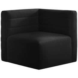 Meridian Quincy Black Velvet Modular Corner Chair