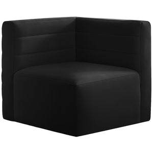 Meridian Quincy Black Velvet Modular Corner Chair