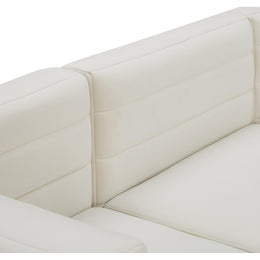 Meridian Quincy Cream Velvet Modular Armless Chair