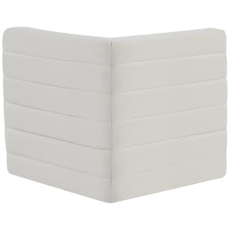 Meridian Quincy Cream Velvet Modular Corner Chair