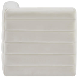 Meridian Quincy Cream Velvet Modular Corner Chair