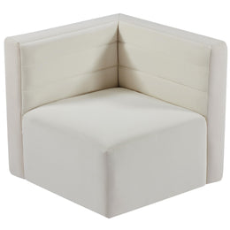 Meridian Quincy Cream Velvet Modular Corner Chair