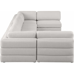Meridian Tuft Cream Velvet Corner Chair