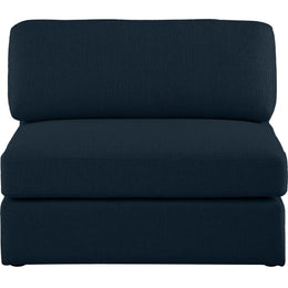 Meridian Beckham Navy Durable Linen Textured Fabric Armless