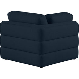 Meridian Beckham Navy Durable Linen Textured Fabric Corner