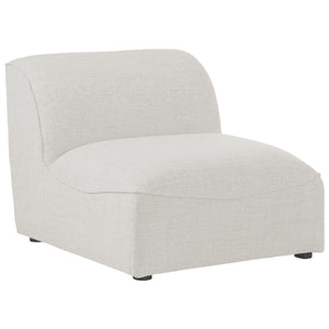 Meridian Miramar Cream Durable Linen Textured Armless