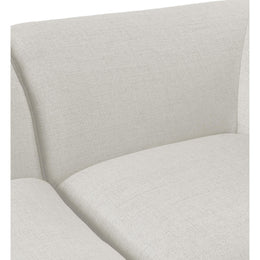 Meridian Miramar Cream Durable Linen Textured Armless