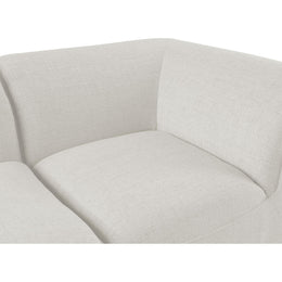 Meridian Miramar Cream Durable Linen Textured Corner