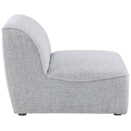 Meridian Miramar Grey Durable Linen Textured Armless