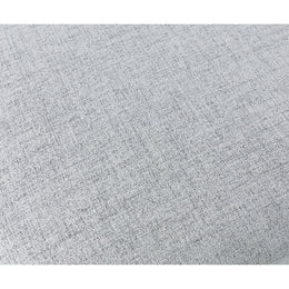 Meridian Miramar Grey Durable Linen Textured Ottoman