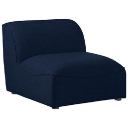 Meridian Miramar Navy Durable Linen Textured Armless
