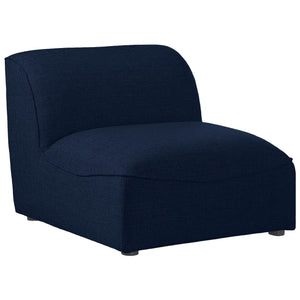 Meridian Miramar Navy Durable Linen Textured Armless