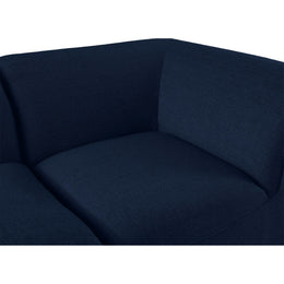 Meridian Miramar Navy Durable Linen Textured Corner
