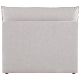Meridian Mackenzie Beige Durable Linen Textured Armless Chair