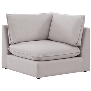 Meridian Mackenzie Beige Durable Linen Textured Corner Chair