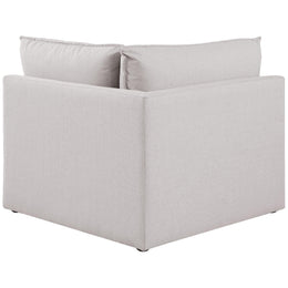 Meridian Mackenzie Beige Durable Linen Textured Corner Chair