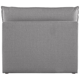 Meridian Mackenzie Grey Durable Linen Textured Armless Chair