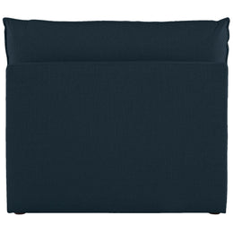 Meridian Mackenzie Navy Durable Linen Textured Armless Chair