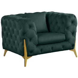 Meridian Kingdom Green Velvet Chair