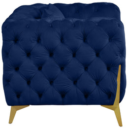 Meridian Kingdom Navy Velvet Chair