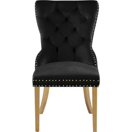 Meridian Carmen Black Velvet Dining Chairs