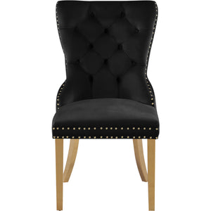 Meridian Carmen Black Velvet Dining Chairs