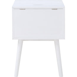 Meridian Teddy White Night Stand
