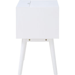 Meridian Teddy White Night Stand