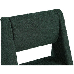Meridian Jayce Green Boucle Fabric Dining Chair