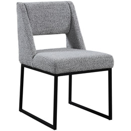 Meridian Jayce Grey Boucle Fabric Dining Chair