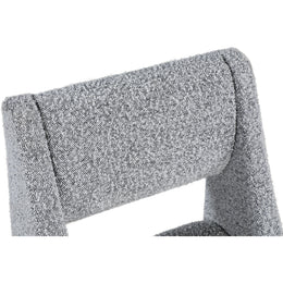 Meridian Jayce Grey Boucle Fabric Dining Chair