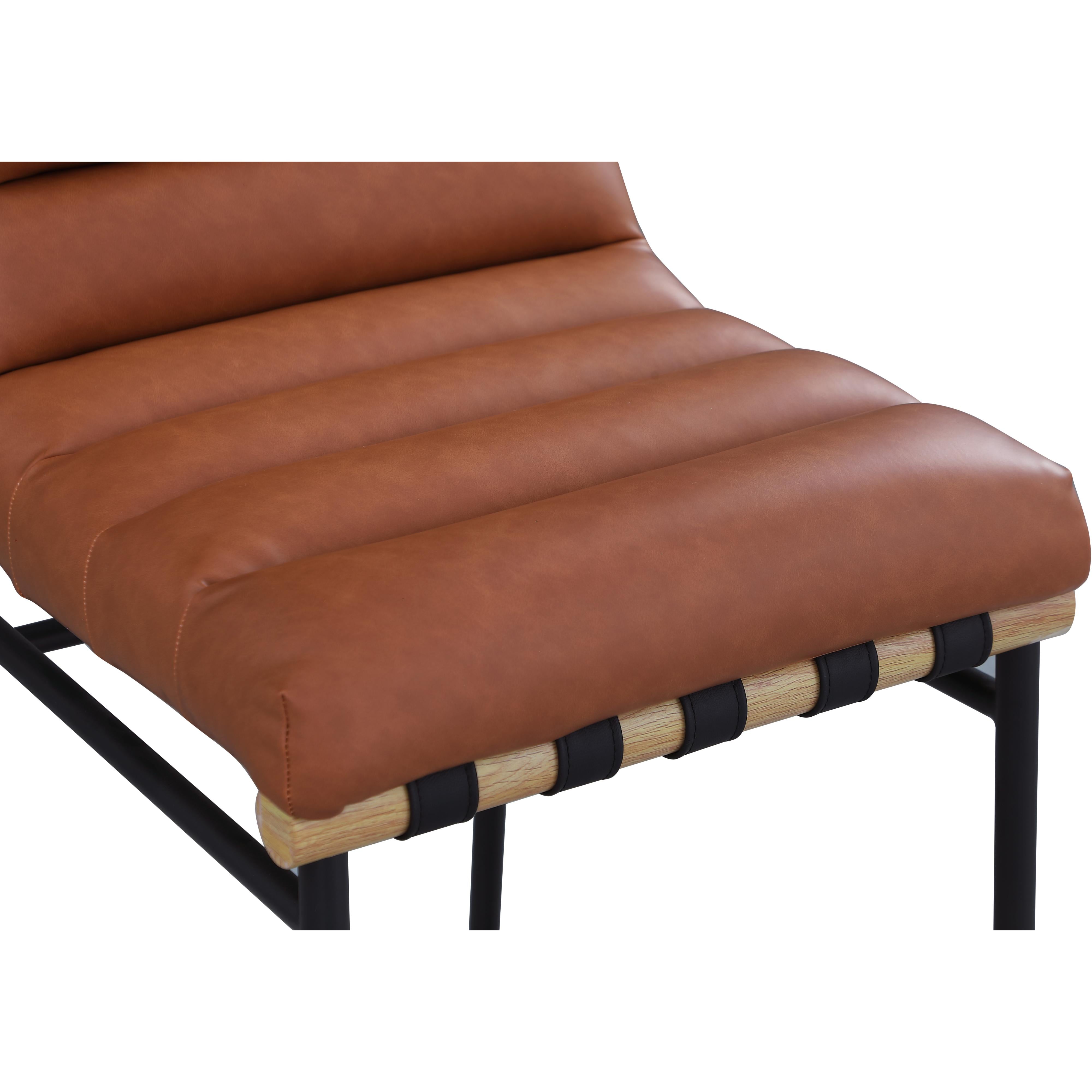 Meridian Burke Cognac Vegan Leather Counter Stool