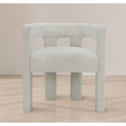 Meridian Athena Cream Boucle Fabric Accent/Dining Chair