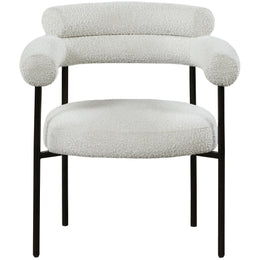 Meridian Blake Cream Boucle Fabric Dining Chair