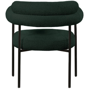 Meridian Blake Green Boucle Fabric Dining Chair