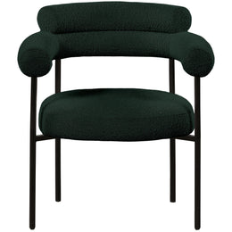 Meridian Blake Green Boucle Fabric Dining Chair