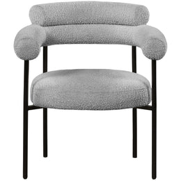 Meridian Blake Grey Boucle Fabric Dining Chair
