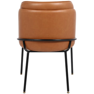 Meridian Jagger Cognac Vegan Leather Dining Chair