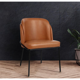 Meridian Jagger Cognac Vegan Leather Dining Chair