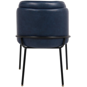 Meridian Jagger Navy Vegan Leather Dining Chair