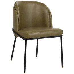 Meridian Jagger Olive Vegan Leather Dining Chair