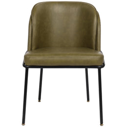 Meridian Jagger Olive Vegan Leather Dining Chair