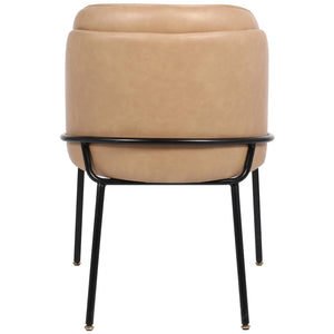 Meridian Jagger Tan Vegan Leather Dining Chair