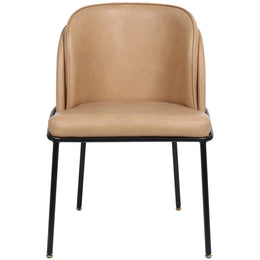 Meridian Jagger Tan Vegan Leather Dining Chair
