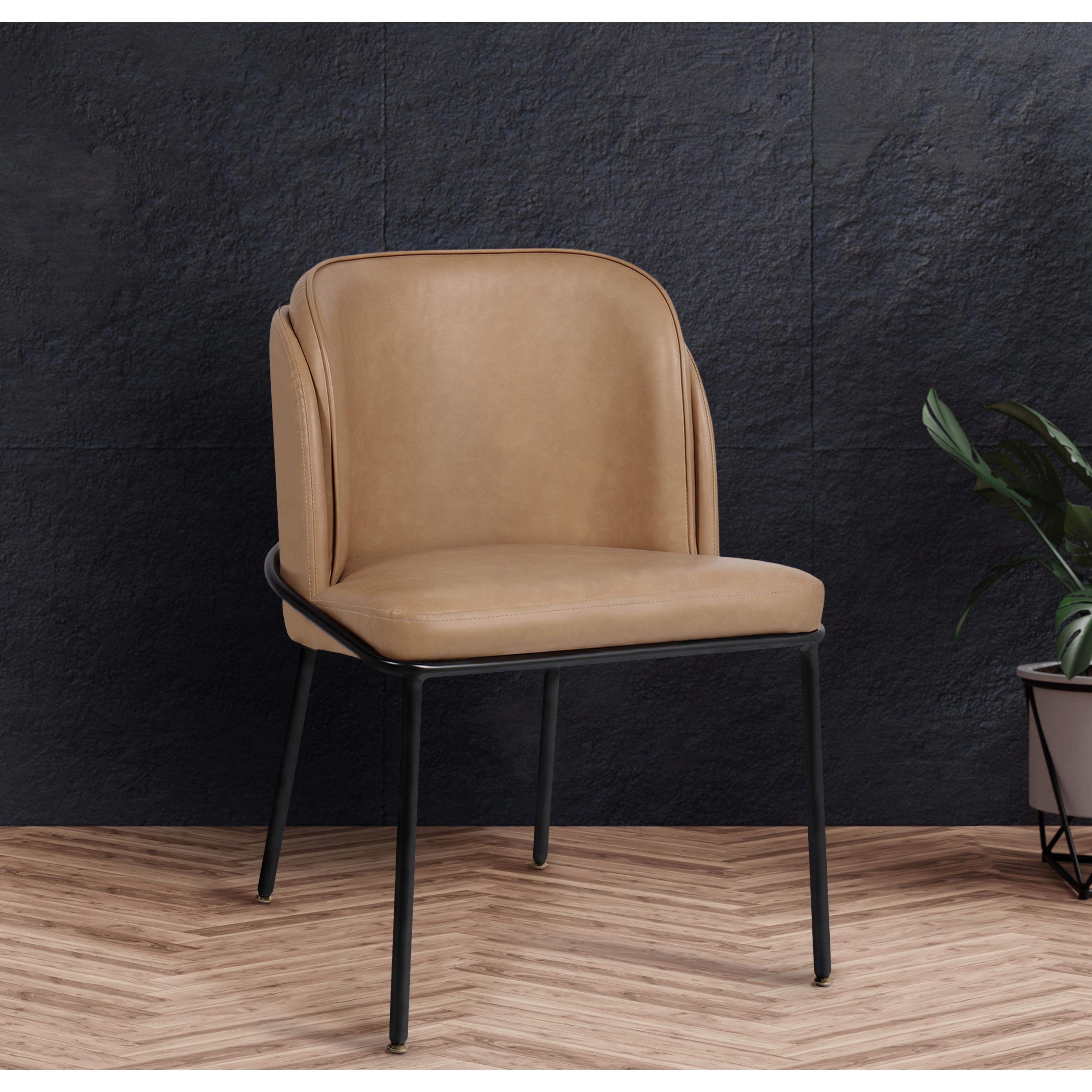 Meridian Jagger Tan Vegan Leather Dining Chair