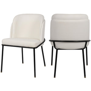 Meridian Jagger White Vegan Leather Dining Chair