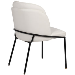 Meridian Jagger White Vegan Leather Dining Chair