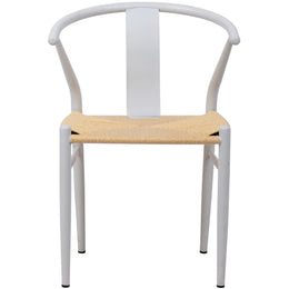 Meridian Beck Beige Hand Woven Rope Dining Chair