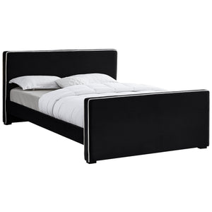 Meridian Dillard Black Velvet King Bed