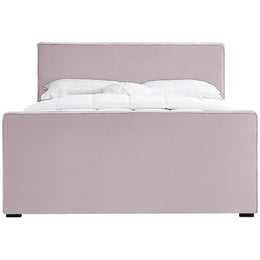 Meridian Dillard Pink Velvet Queen Bed